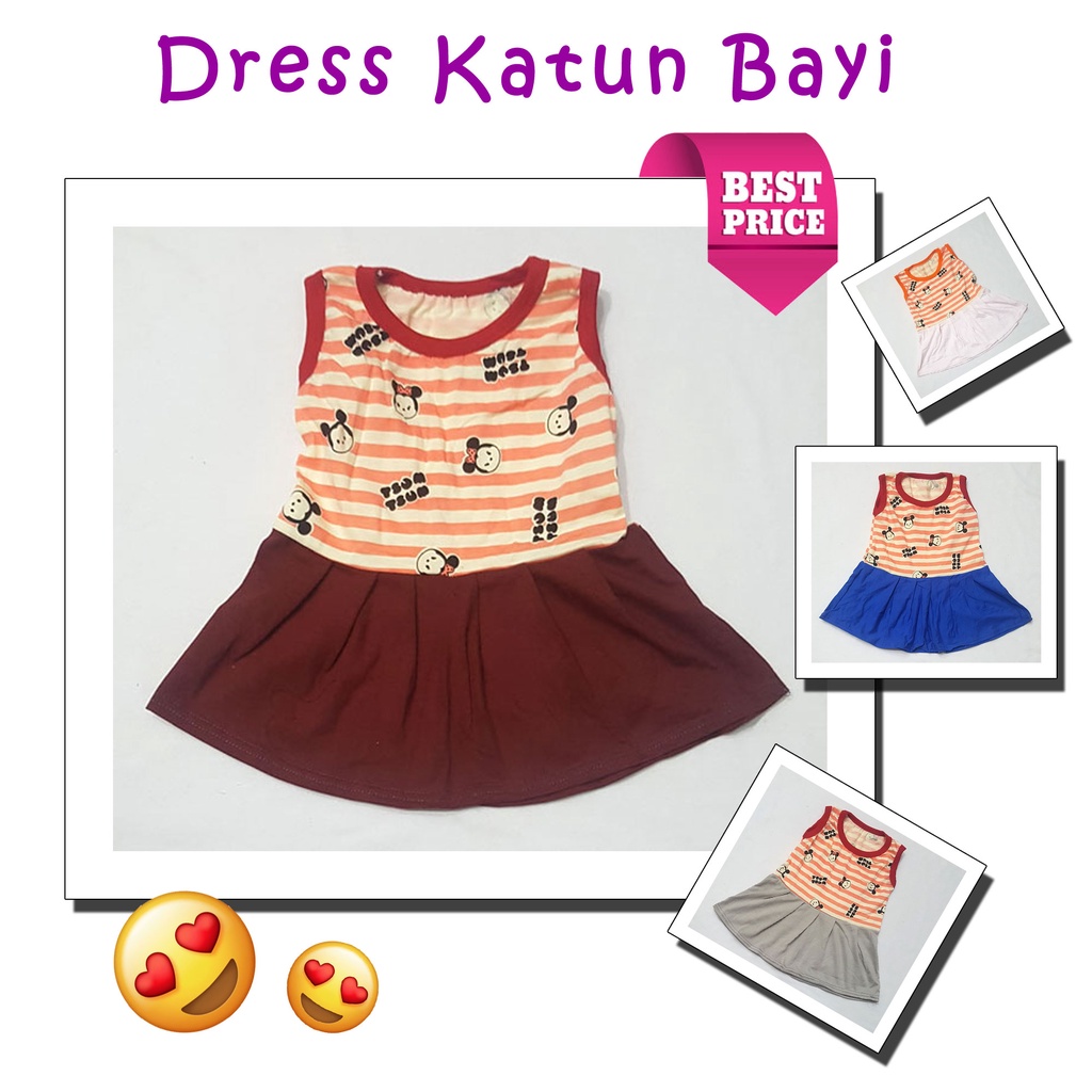 Baju Anak Perempuan, Dress Anak Balita, Bahan Katun Tidak Panas, Dress Bayi, Baju Bayi Cewek