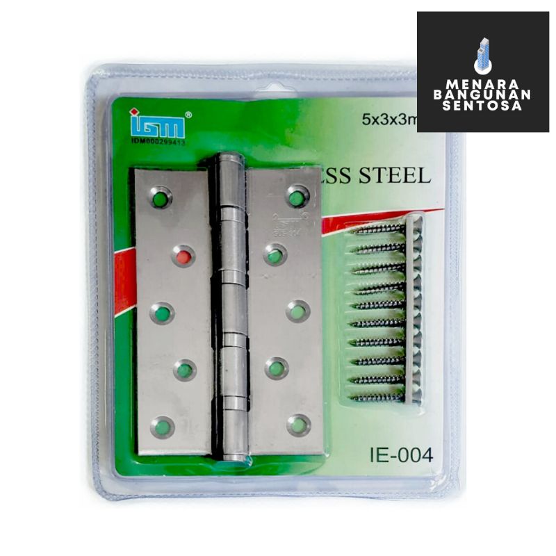 Engsel Stainless Steel IGM 5&quot; Inch Tebal - Engsel Pintu Jendela