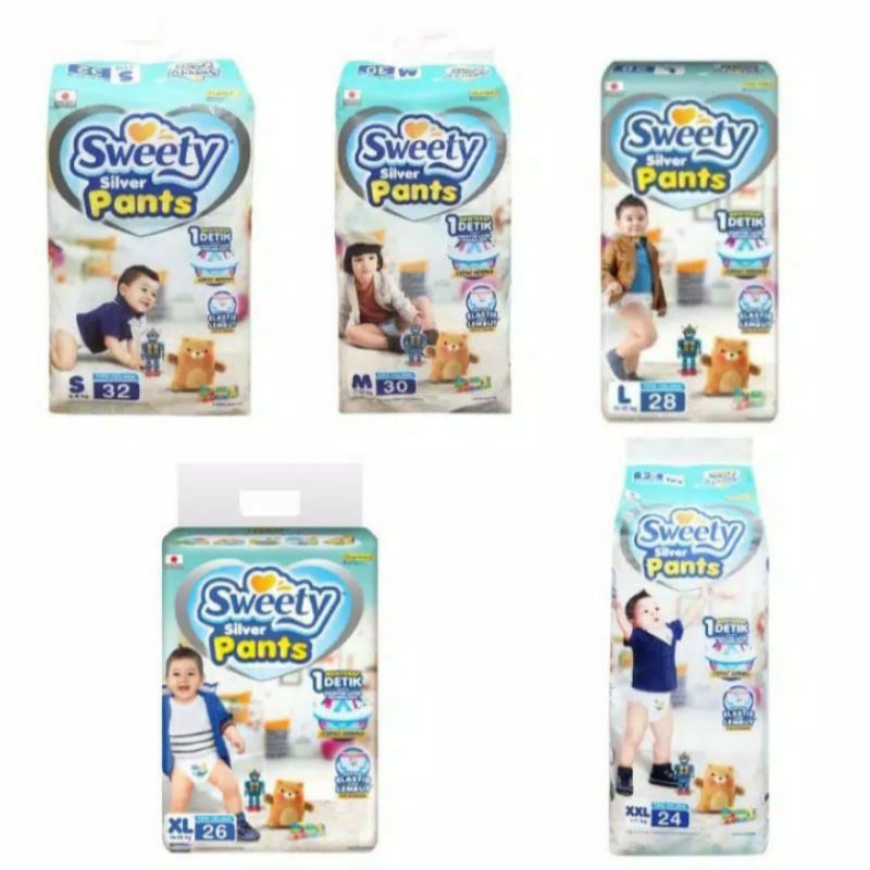 SWEETY SILVER PANT PAMPERS