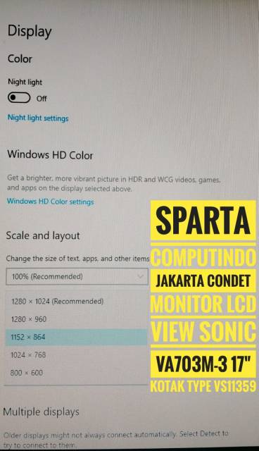 Monitor LCD View Sonic VA703M-3 17&quot; Kotak Type VS11359