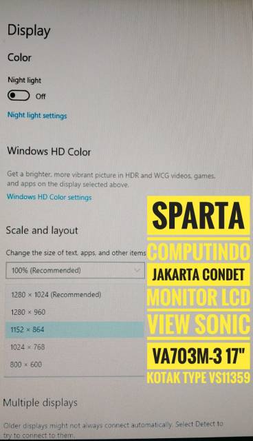 Monitor LCD View Sonic VA703M-3 17&quot; Kotak Type VS11359