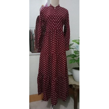 gamis motif polkadot