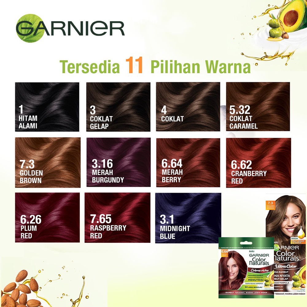 ❤ UNDER100 ❤ Garnier Color Naturals  Pewarna Rambut | Cat Rambut Natural | Hair Color ✔️BPOM 20g | 30g