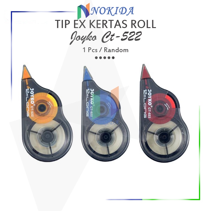 

Nokida Tip Ex Kertas Pita Joyko CT-522 / Correction Tape X Roll