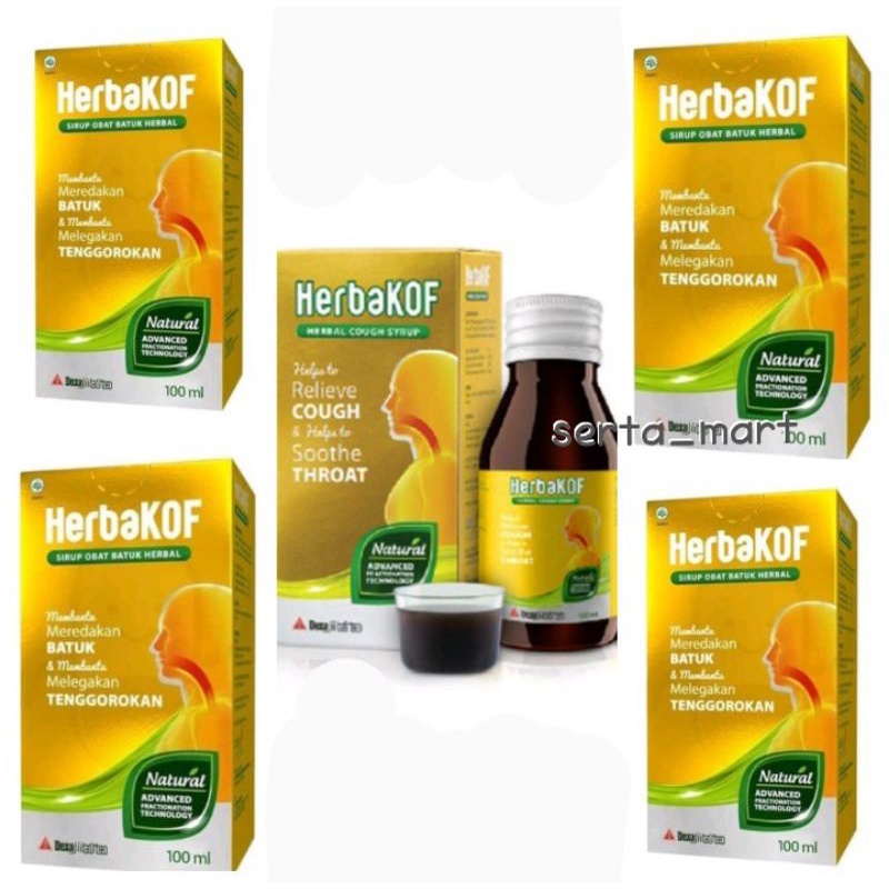 Jual Herbakof Herbal Cough Syrup 60ml Obat Batuk Herbal Natural Herbakof 60ml 100ml Shopee