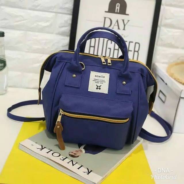 &quot;aurabagss&quot; - Tas Selempang Wanita Backpack Mini Wanita Fashion Tas Anello Mini Kanvas Multifungsi Kekinian Aurabagss