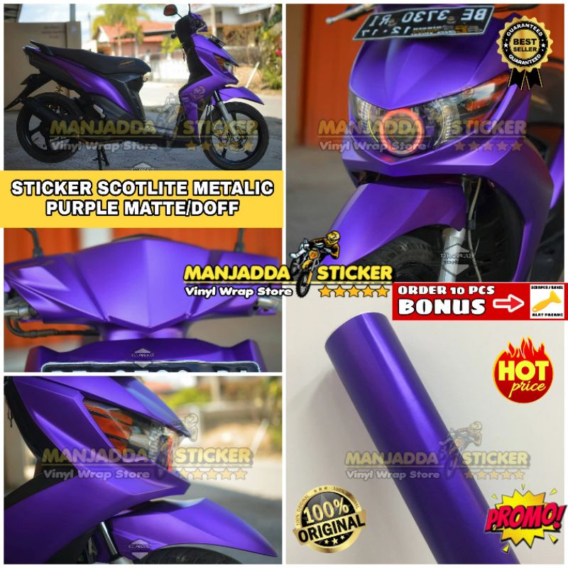 Stiker Skotlet Motor Warna Ungu Metalic Doff Sticker Skotlet Untuk Motor Dan Mobil Shopee Indonesia