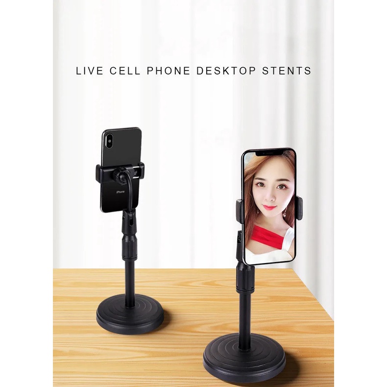 Holder Hp Dudukan Handphone / Phone Holder Microphone Stand / Penyangga Hp Untuk Nonton