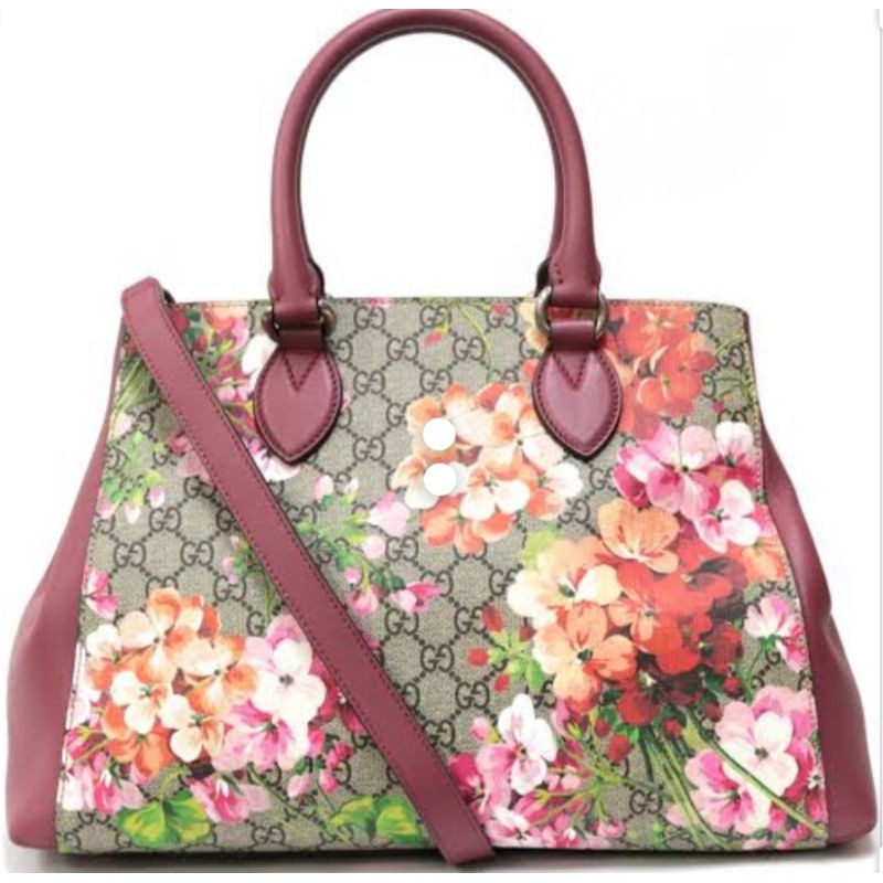 AUTHENTIC Gucci Shoulder Bag Pink 2way Bag Handbag Floral Flower (PRELOVED)
