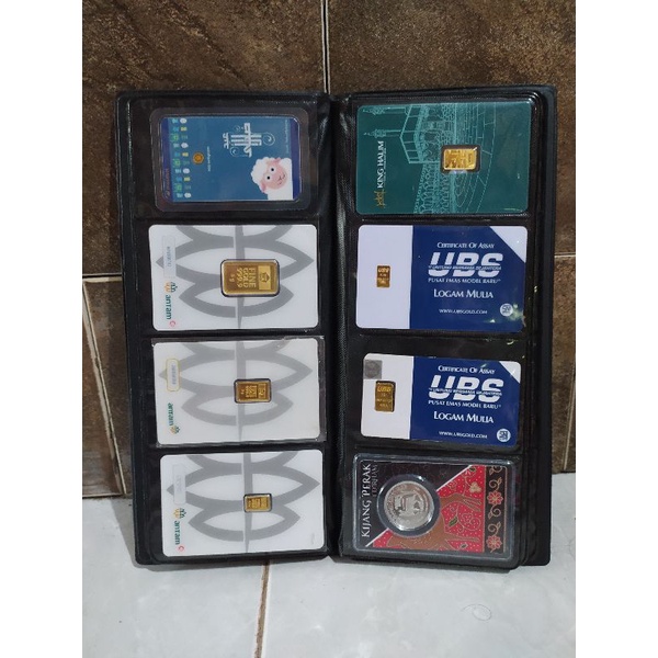 Album Logam Mulia isi 128 / Dompet Tempat Penyimpanan LM Emas