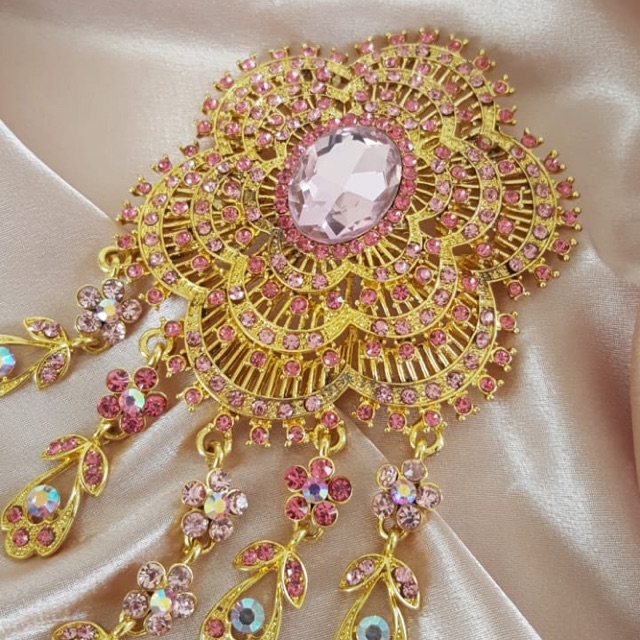 Bros kebaya gold pink