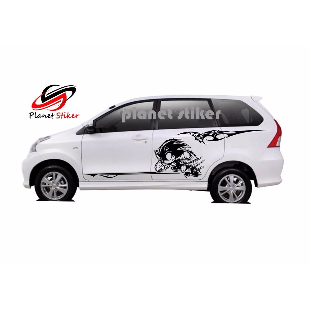 PAKET FULL SET STIKER CUTTING STIKER MOBIL AVANZA XENIA MOTIF SONIC TRIBAL SPORTY MANTAB FREE ONGKI