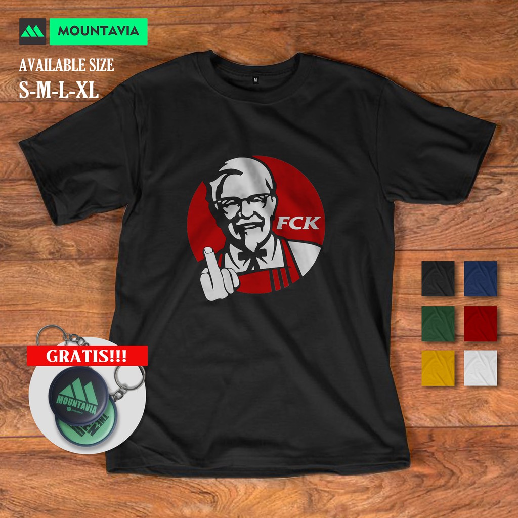  KAOS  KFC PLESETAN UNIK  FCK PRIA COTTON COMBED 30S Shopee  