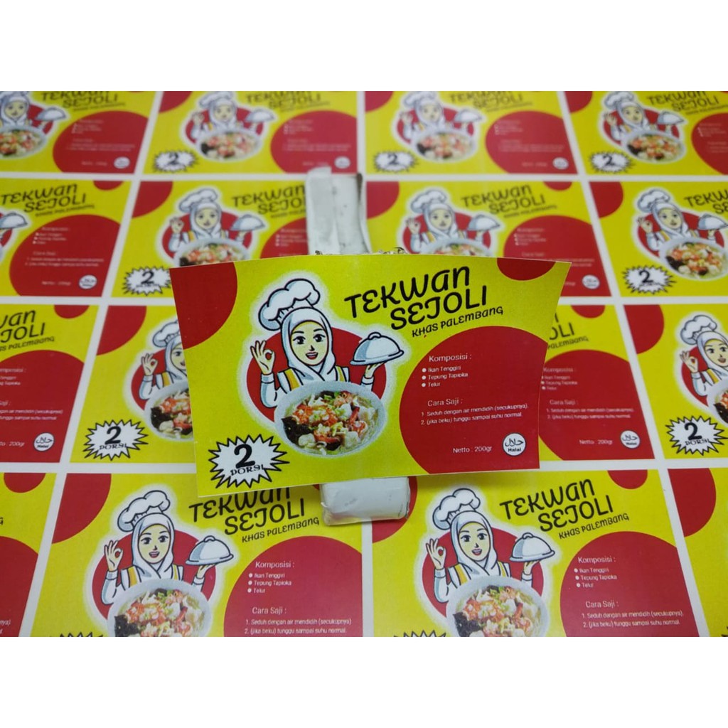 STICKER LABEL KEMASAN BAHAN CROMO GLOSSY