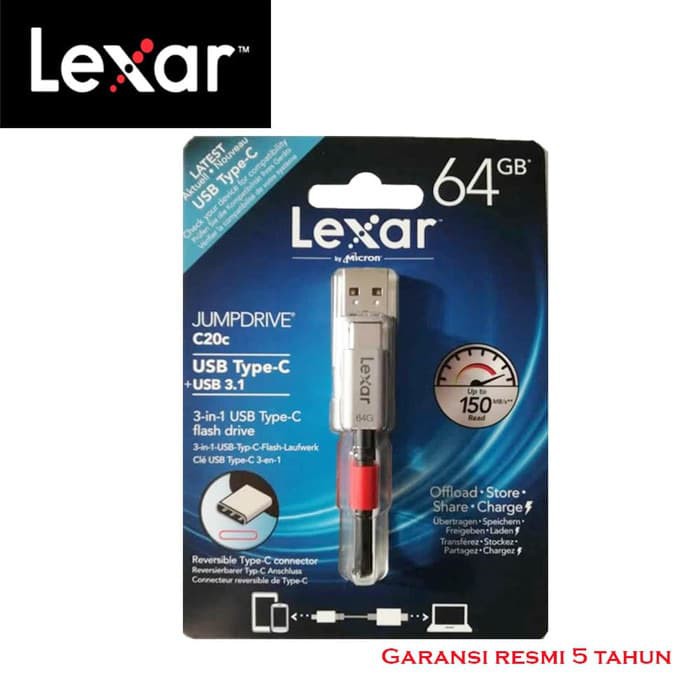 Lexar Type C OTG 64GB JumpDrive C20c USB 3.1 - 64 gb