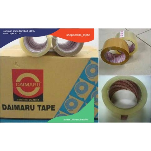 

Lakban daimaru coklat bening isolasi tape 2