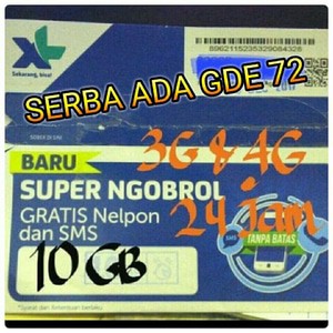 Kartu perdana data xl dg kuota 17 gb 24 Jam bisa di jaringan 3G dan 4G