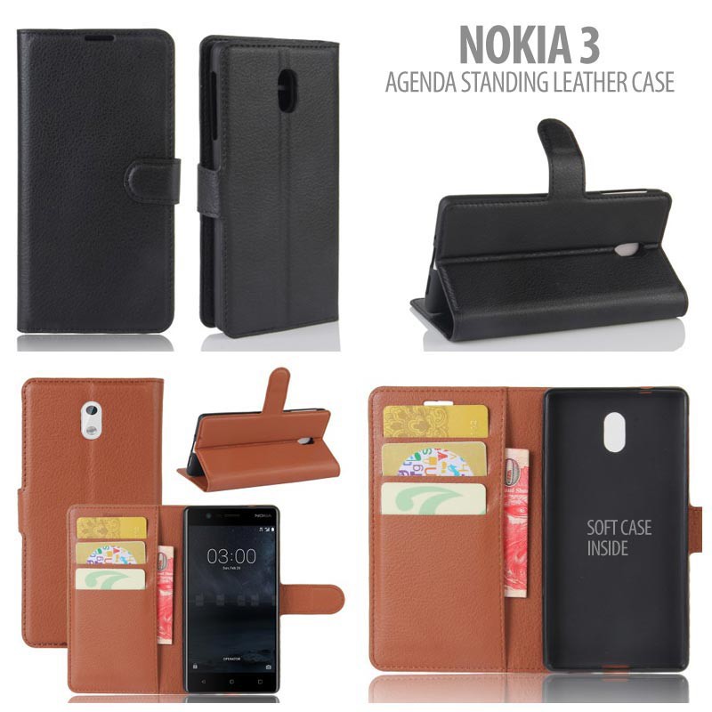 

Nokia 3 - Agenda Standing Leather Book