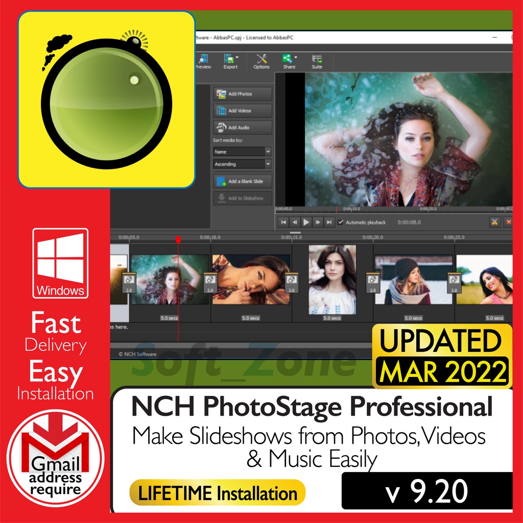 

NCH PhtStg Prfssnl 9.20 - Mk Sldshws frm Phts, Vds & Msc Esly [WINDOWS x64] - Dgtl Dwnld