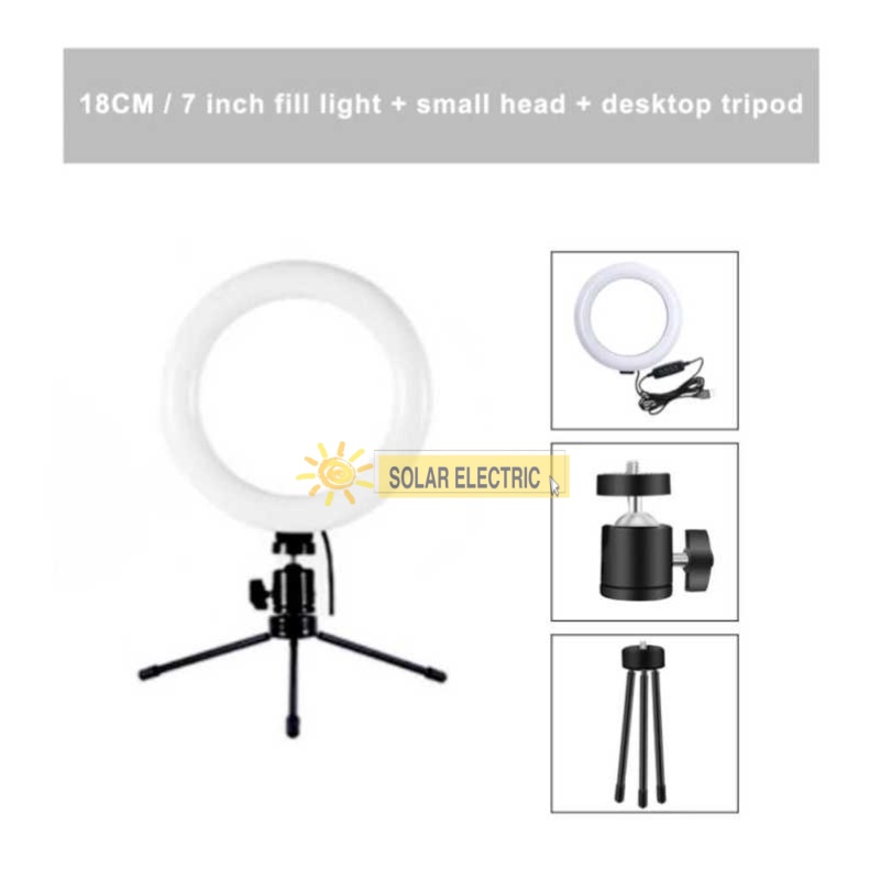 Ring Light 16CM Paket Premium Tripod Mini / Adjustable Ball Head Beautify Lamp Live Streaming Youtuber Selfie TiKtOK