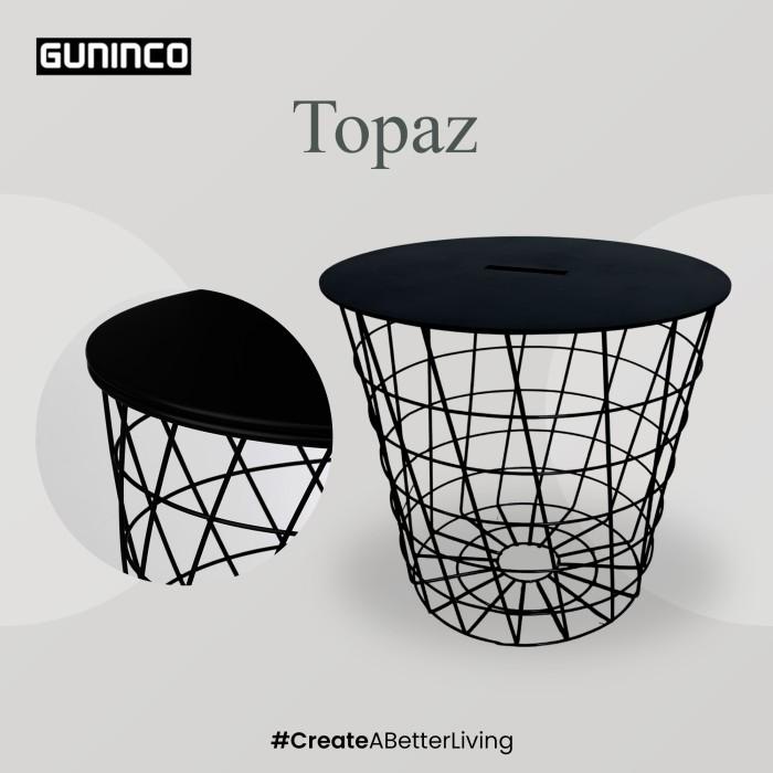 Guninco Topaz Meja Tamu Meja Teras Meja Sudut Keranjang Penyimpanan