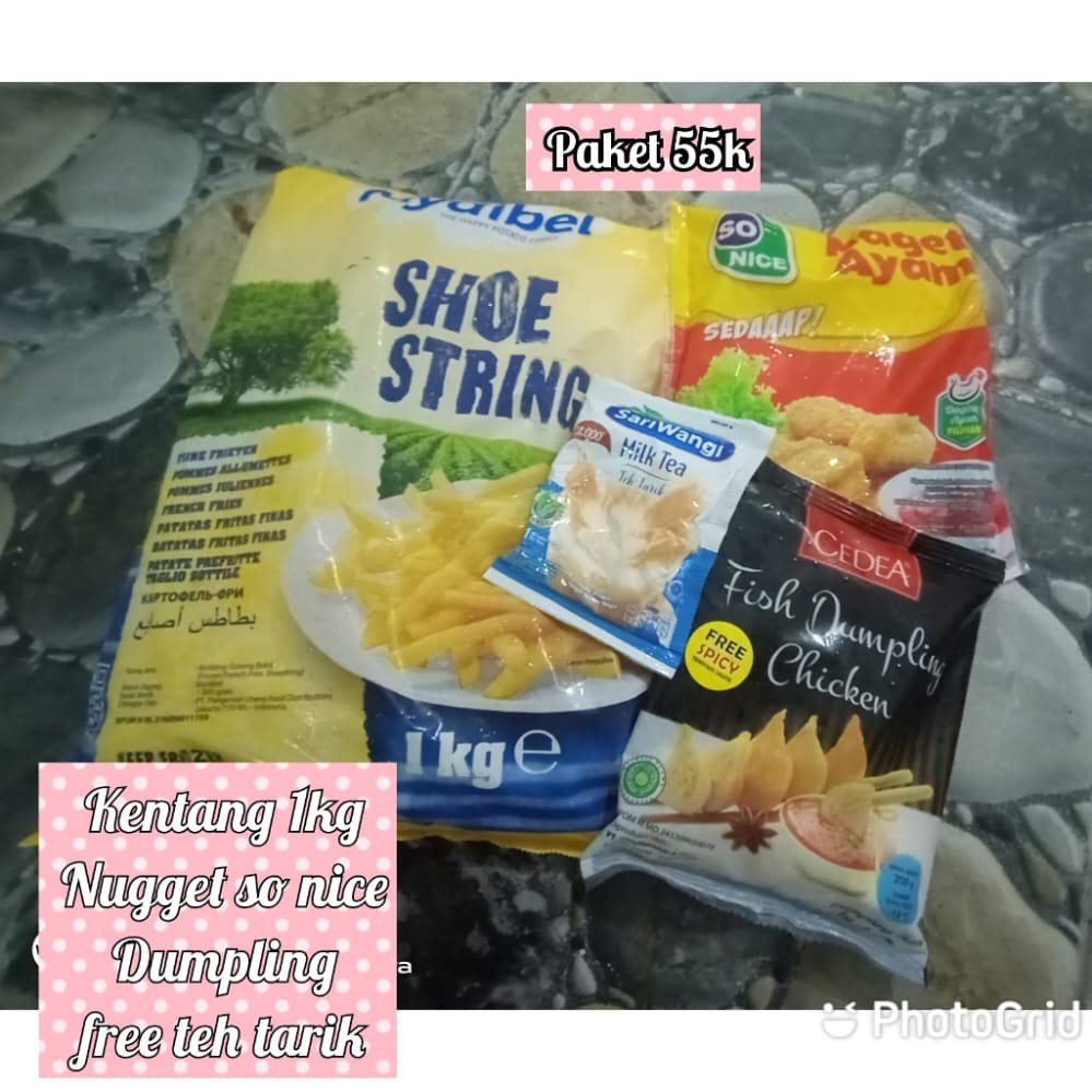 

PAKET HEMAT FROZEEN FOOD CUMAN 55K FREE TEH TARIK