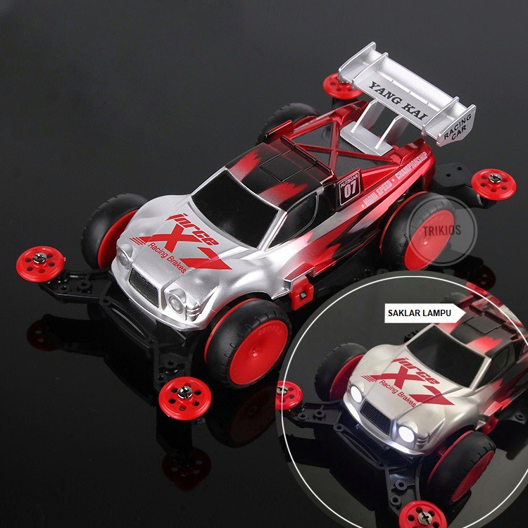 Tamiya Mini 4wd Merk YIKA Yan Kai Nitrage + Lampu LED MA Chassis