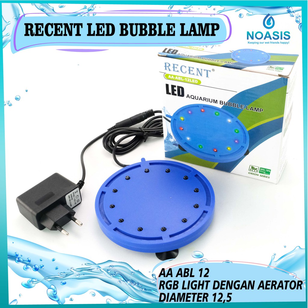 AQUARIUM BUBBLE LAMP AIR STONE LED RECENT AA ABL 12 LED ABL-12LED 1.2W