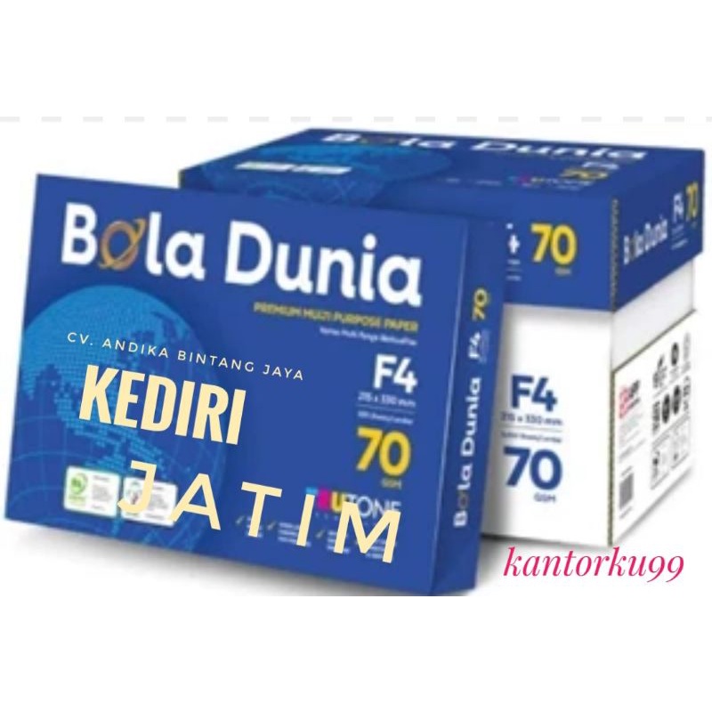 

kertas hvs bola dunia f4 70 gram kediri
