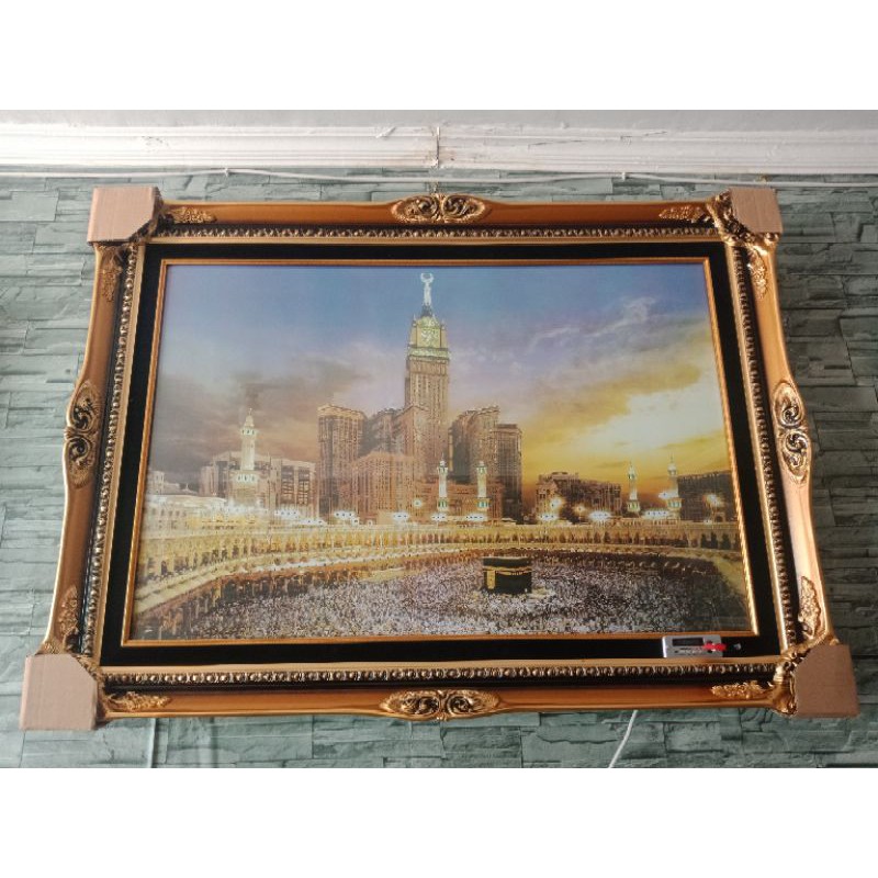 GRATIS ONGKIR BEKASI / Hiasan dinding Ka'bah Makkah / Kaligrafi ka'bah lampu murotal