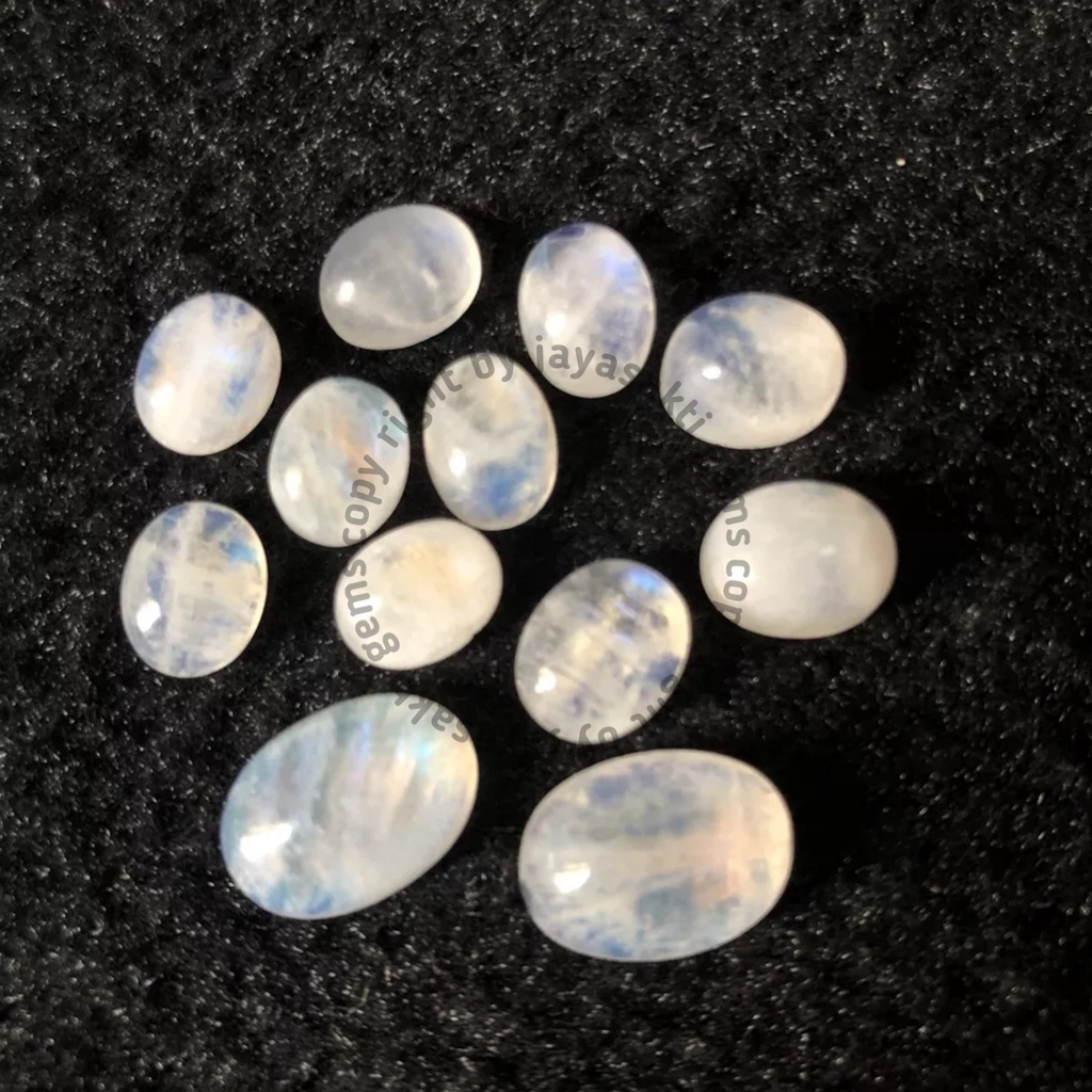 Natural Biduri Bulan Moonstone Lose Stone Klep Biru Srilangka Batu Akik