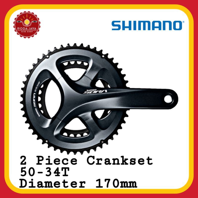 SHIMANO SORA FC-R3000 Front Chainwheel Crank Sepeda 2 x 9 Speed 50-34T