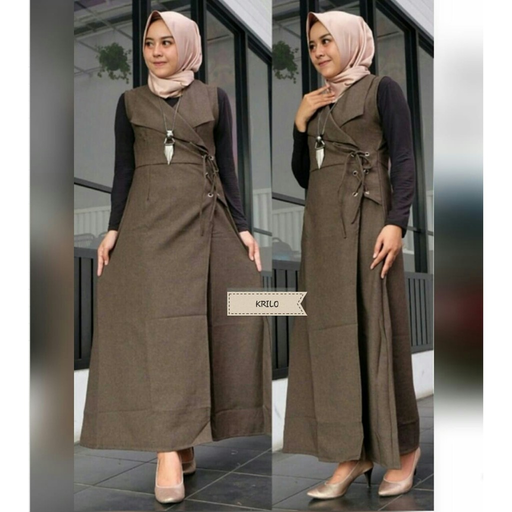 KRILO OUTER baju muslim outer wanita atasan muslim vest