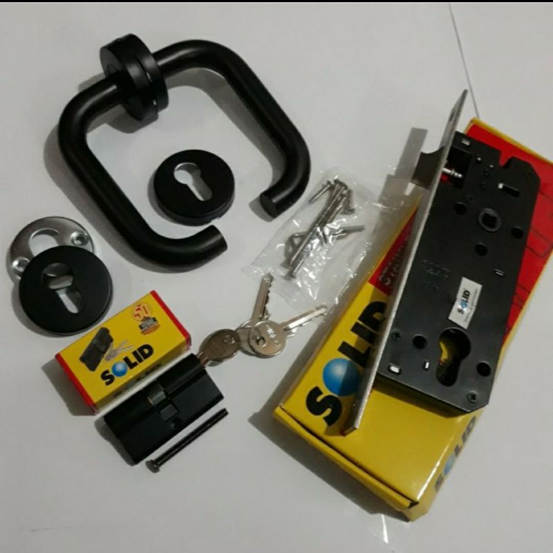 HANDLE BLACK SOLIGEN SET KUNCI SOLID PAKET