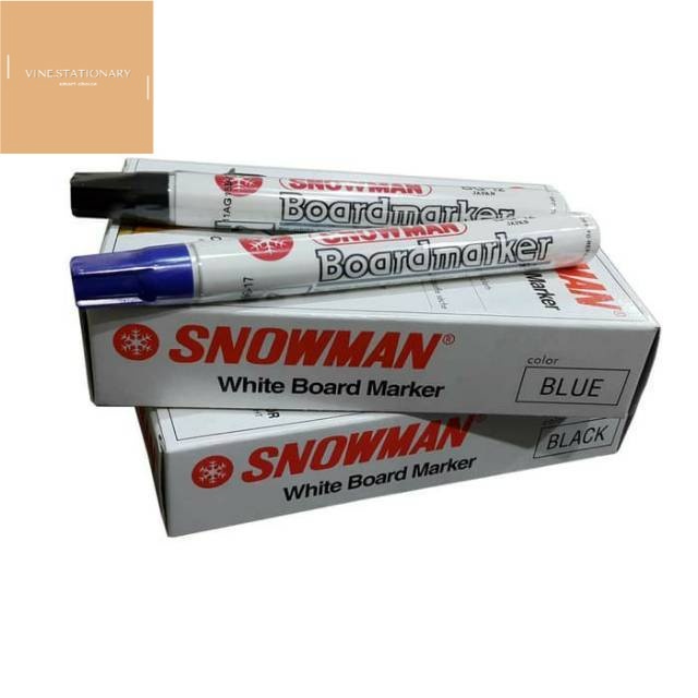 

(1pcs) Spidol Whiteboard Snowman Marker BG12 Spidol Papan Tulis//