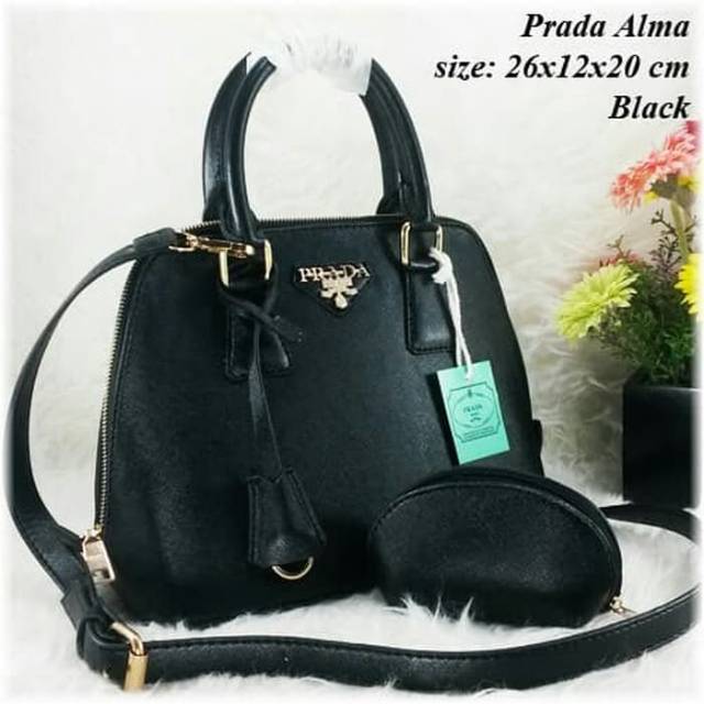 Tas Wanita Prada Alma Set Dompet