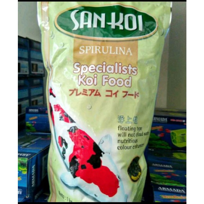 Makanan ikan koi SAN KOI SPIRULINA 1kg