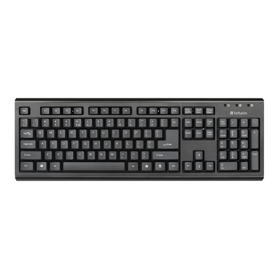 Keyboard Mouse Verbatim Wireless Combo 1600DPI - Black (66519)