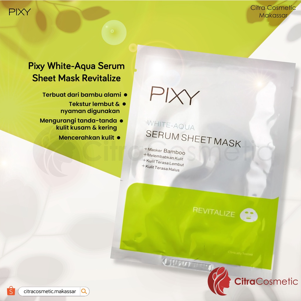 Pixy Serum Sheet Mask Revitalize | Pure Bright 20 Gr