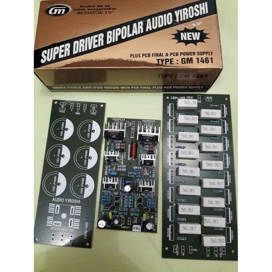 kit driver power audio yiroshi plus pcb final TR GM 1461 (OM)