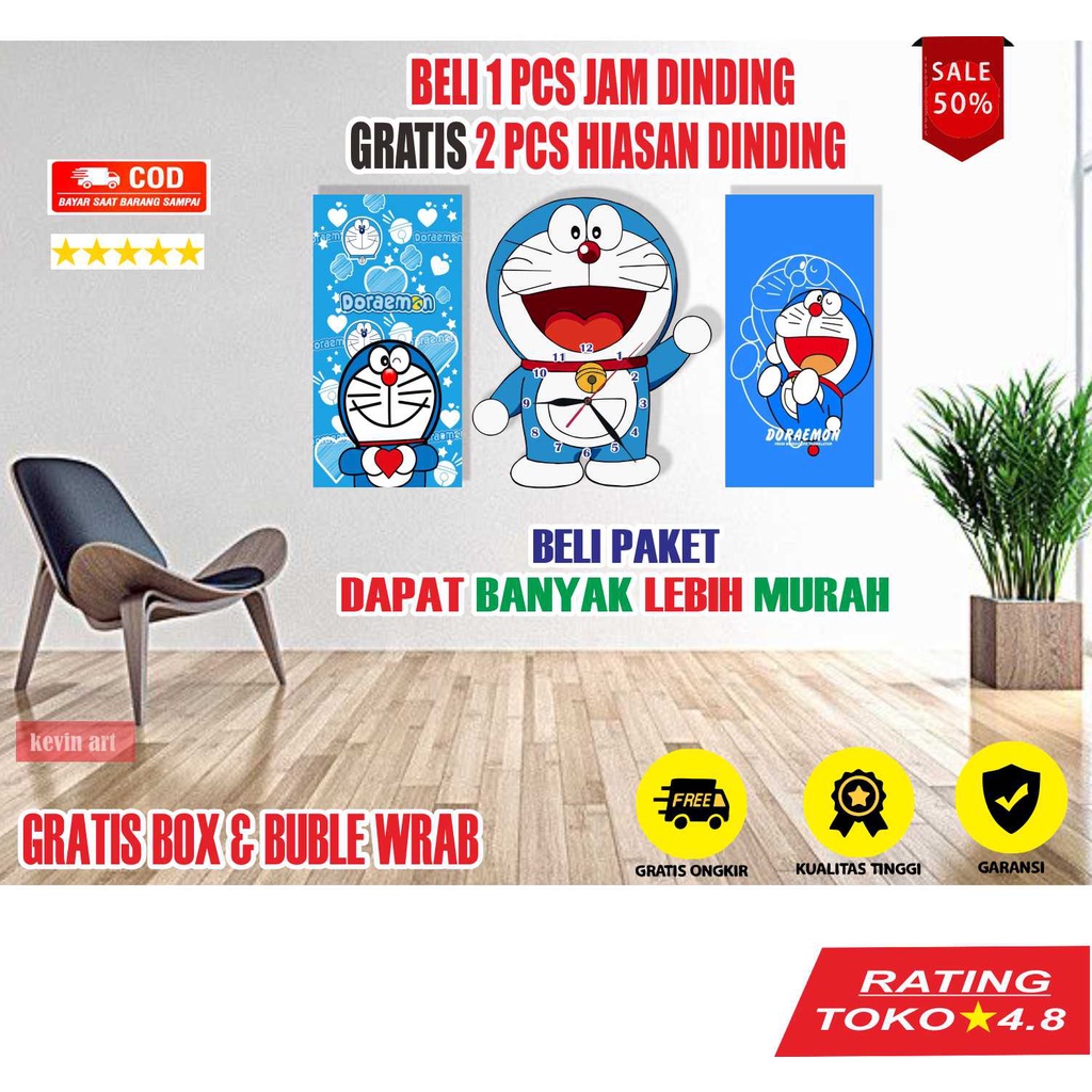 JAM DINDING DORAEMON SERBA SERBI KOLEKSI PAJANGAN DINDING HIASAN DINDING KAMAR TIDUR KARAKTER DORAEMON UNIK MINIMALIS AESTHETIC MURAH BAGUS DEKORASI ULANG TAHUN 1 SET TEMPEL TEMBOK PAJANGAN DINDING POSTER PERNAK PERNIK HIASAN RUMAH AKSESORIS TERBARU