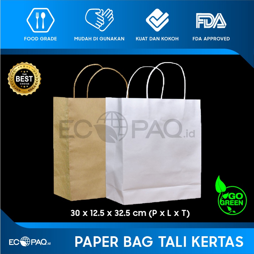 

Paper Bag - Paperbag Polos - KRAFT COKLAT - 30x12.5x32.5 cm (20 pcs)