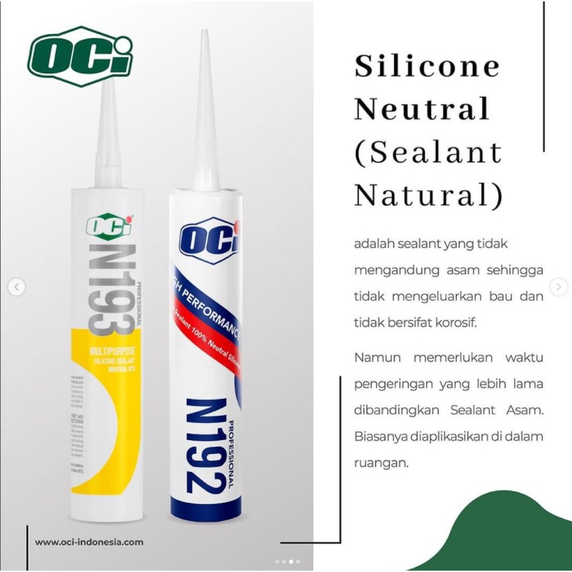 Silikon Sealant Profesional OCI N193 Neutral RTV Premium Super Elastis