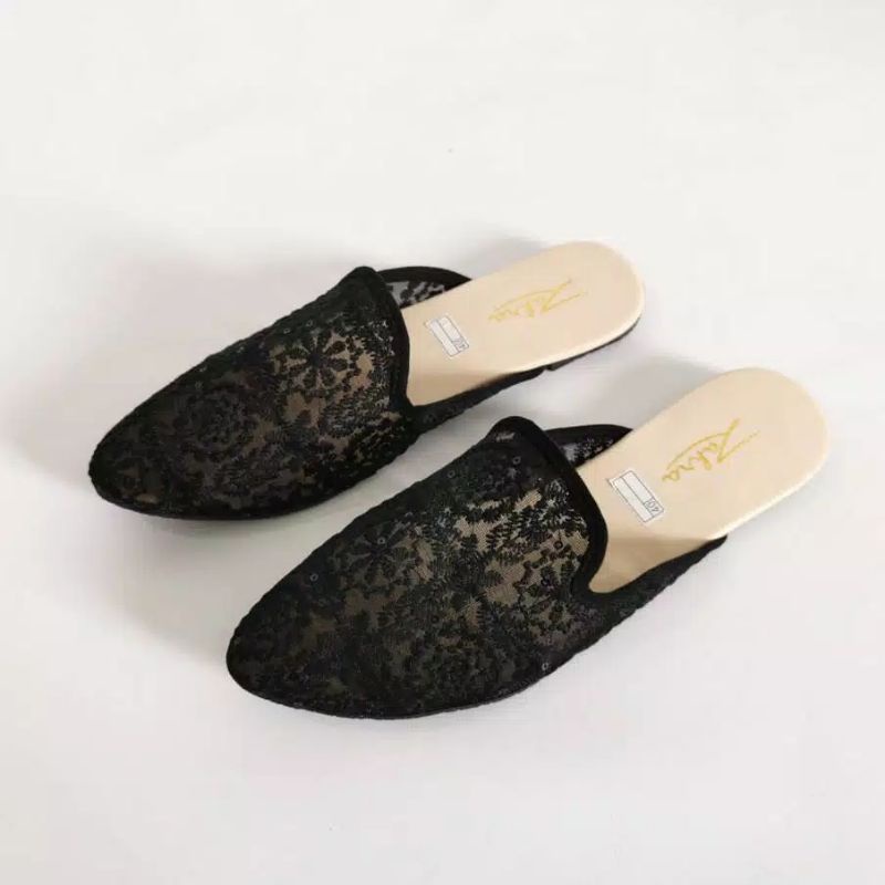 Zahra Flatshoes Slop Brukat