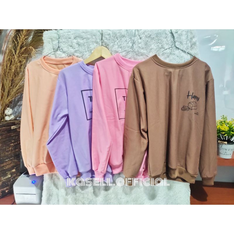 Sweater Crewneck  Unisex Pria Wanita M L hoodie polos hoodie wanita jaket wanita oblong