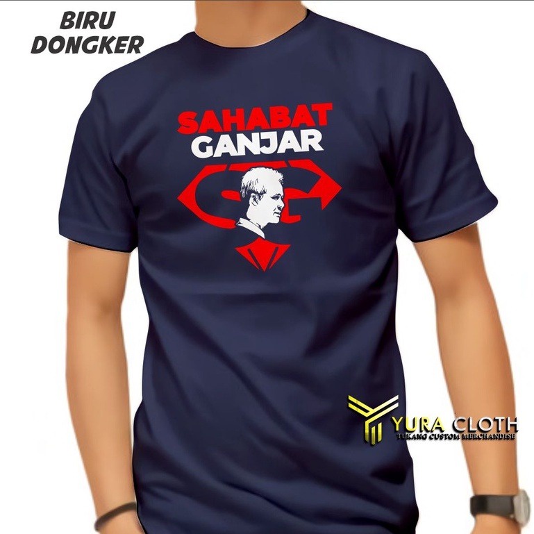 Jual Kaos Sahabat Ganjar Navy Blue Kaos Ganjar Presiden Ri Kaos Capres