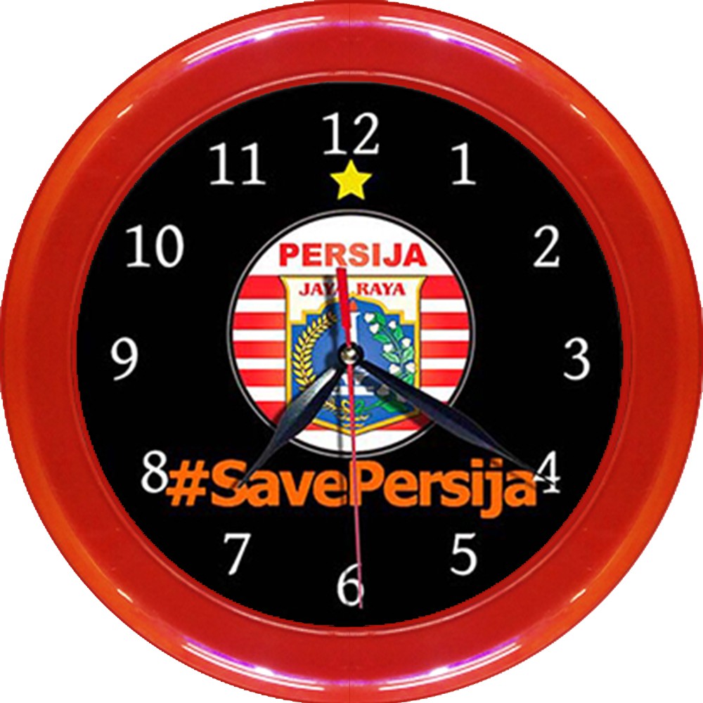 JAM DINDING PERSIJA 18   (DIAMETER 30CM)