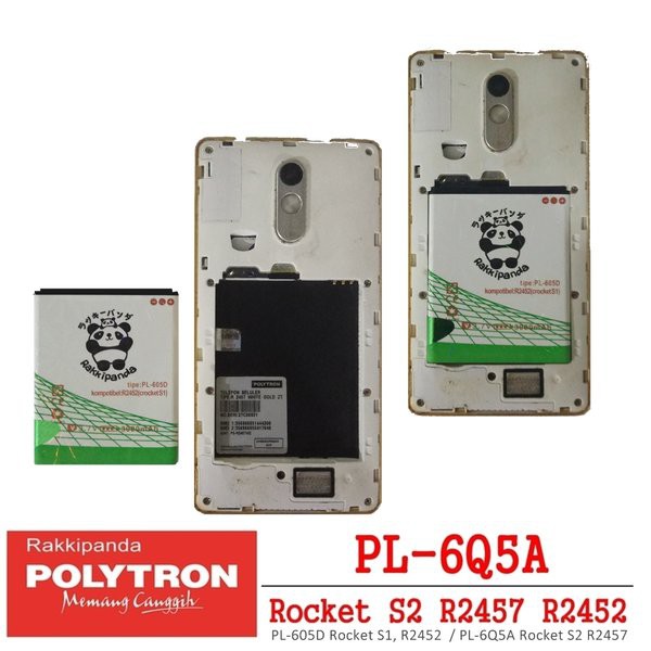 Baterai Polytron Rocket S1 S2 R2457 R2452 Pl6q5a Pl605d Double Ic Batre Batrei Battery Batrai Shopee Indonesia