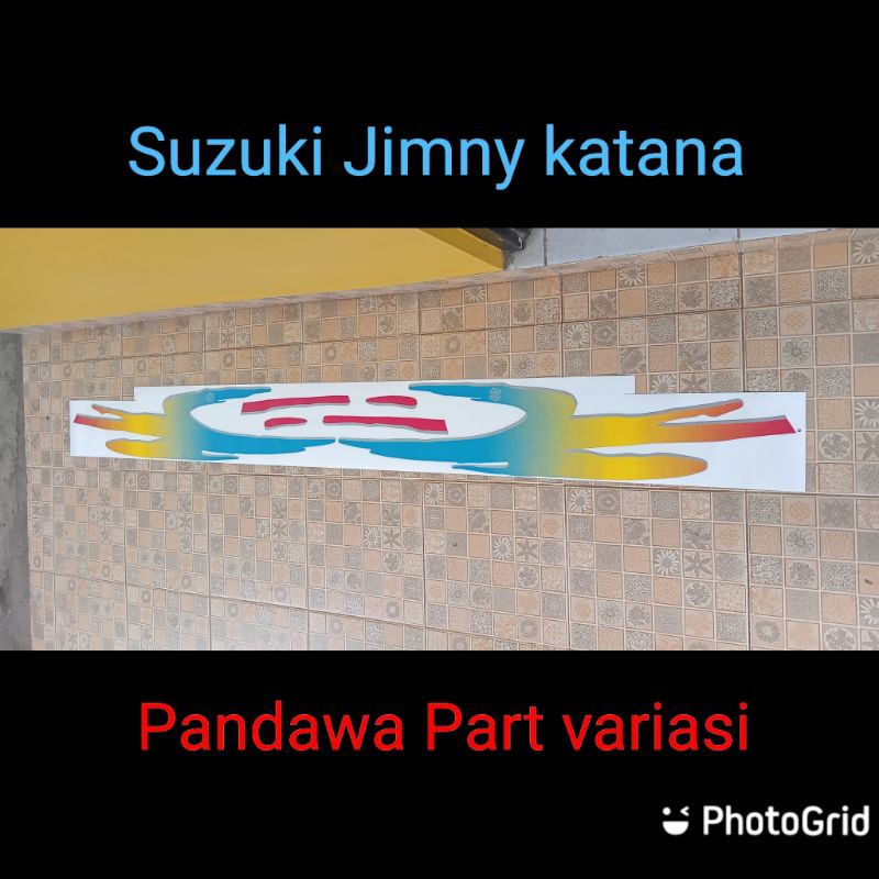 sticker body samping  mobil Suzuki katana