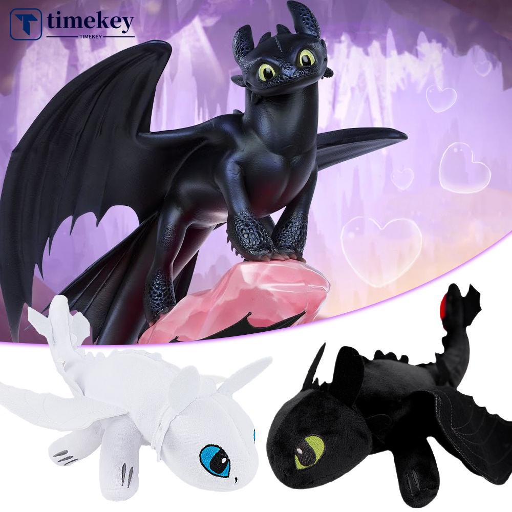 Timekey Mainan Boneka Plush Toothless 27cm / 35cm Untuk Hadiah Natal / Valentine / Ulang Tahun P9Y7